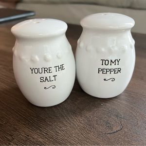 You’re the salt to my pepper cute novelty salt and pepper shakers NEVER USED!